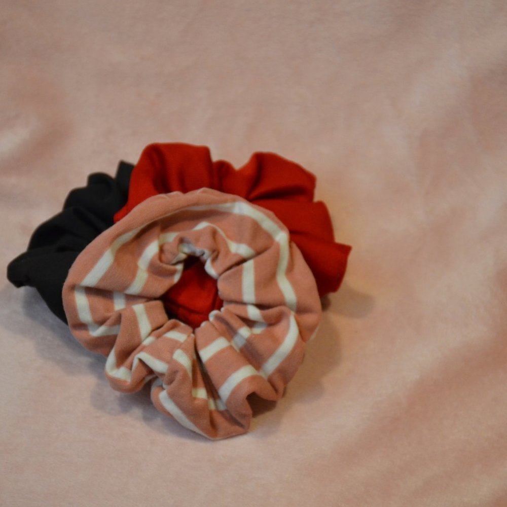 Colorful Handmade Scrunchie Three Pack - Picture 3 of 10